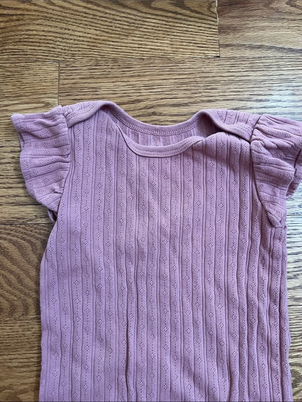 Members Mark Baby Girls Short Sleeve Ribbed Onesie - Pink & Mauve Mix (3-Pack)